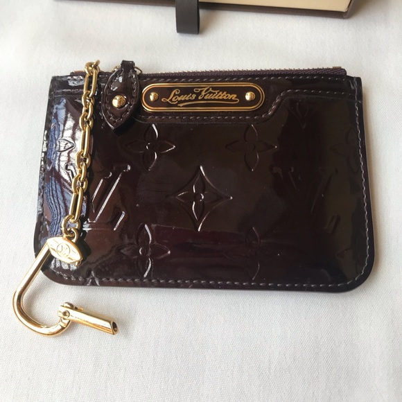 💯Authentic Louis Vuitton Vernis Amarante pochette cles key coin pouch 🥰 - Picture 8 of 16